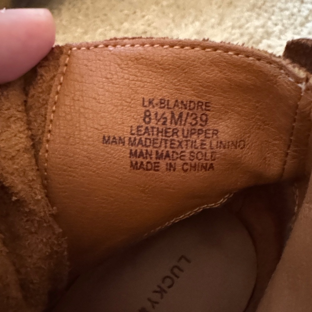 Lucky Brand Tan Leather Ankle Booties - Picture 6 of 6